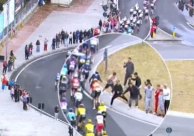 🎥 Ongelofelijke toestanden in de Giro: man wil renners laten vallen