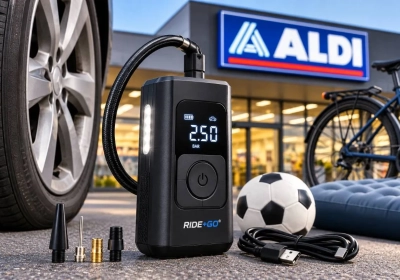 Nieuw Aldi-gadget voor de fiets: elektrische pomp zonder stopcontact